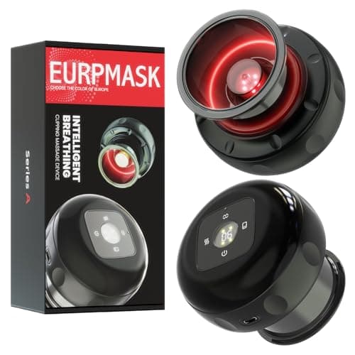 EURPMASK Choose the color of europe Electric Cupping Set with Red Light - 24 Levels Adjustable Suction & Heat, One-Touch Control, Portable Muscle Relaxation Tool (2 Pack)