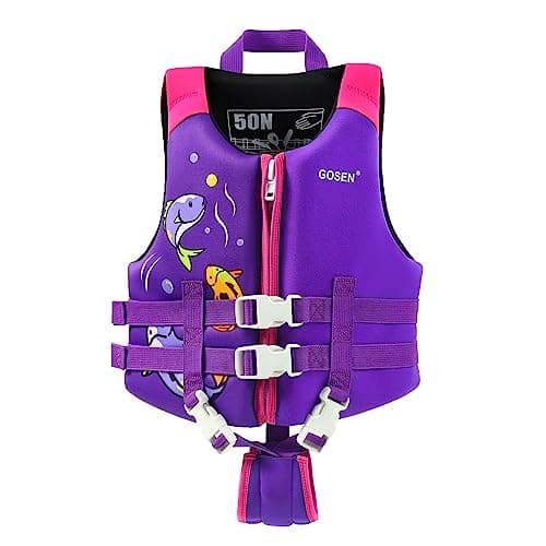 Toddler Swim Vest, GOSEN Floaties for Toddlers for 24-40 Pounds Boys & Girls, Kids Swim Vest with Adjustable Safety Strap Age 1-3 Years