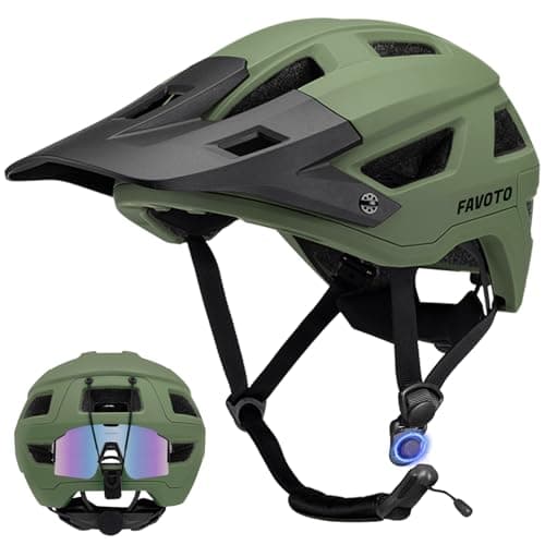 Favoto Mountain Bike Helmet for Adult Commute & Off-Road Cycling with Visor