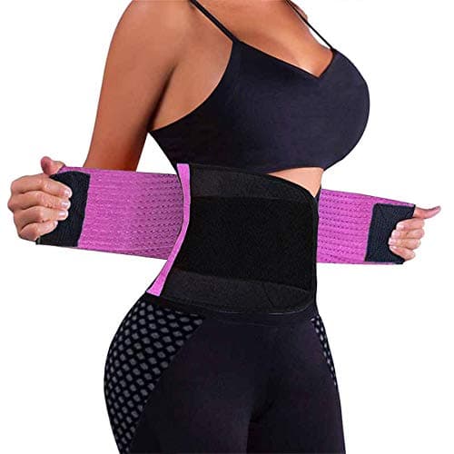 VENUZOR Waist Trainer Belt for Women - Waist Cincher Trimmer - Slimming Body Shaper Belt - Sport Girdle Belt (UP Graded)(Purple,XX-Large)