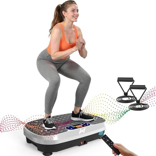 AXV Vibration Plate Fitness Platform Exercise Machine Vibrating Shaking Full Body Shaker Workout Vibrate Stand Shake Board Sport for Weight Loss Fat Burner for Gym Home Office