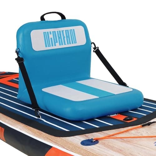 Niphean Inflatable Kayak Seat with Back Support, Ergonomic Paddle Board Seat for Comfortable Backrest, Sturdy Kayak Accessories for SUP Paddelboard, Boat, Canoe, Kayak Seat Cushion for Versatile Use