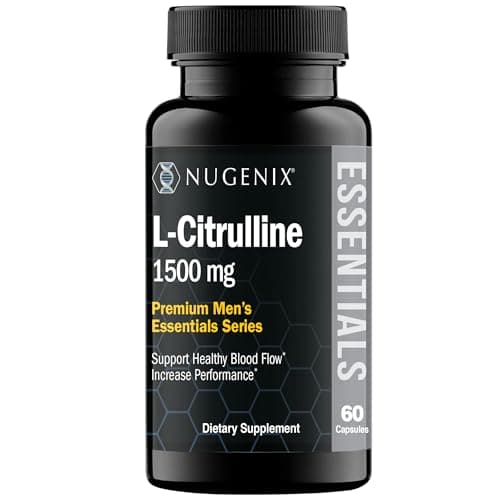 Nugenix Essentials L-Citrulline Supplement for Enhanced Blood Flow and Performance - 1500 mg, 60 Capsules