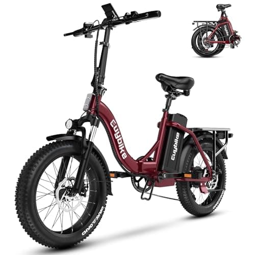 Kebiko 1000W Folding Electric Bike,48V 20AH Removable Battery E Bike,30+MPH,80 Miles Max Range Electric Bike for Adults,20" Fat Tire Foldable ebike,Adult Electric Bicycle for Commute Beach Snow