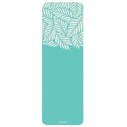 Retrospec Solana Yoga Mat 1" Thick With Nylon Strap For Men & Women - Non Slip Exercise Mat For Home Yoga, Pilates, Stretching, Floor & Fitness Workouts