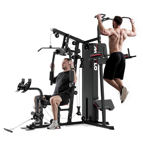 Mikolo Home Gym, Workout Station with 150LBS Weight Stack, Multifunctional Home Gym Equipment, Exercise Equipment for Full Body Strength Training