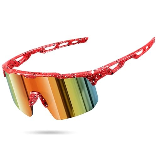 KUGUAOK Youth Baseball Sunglasses for Boys Girls Softball Cycling Sports Sun Glasses for Kids Lightweight Frame Goggles-A