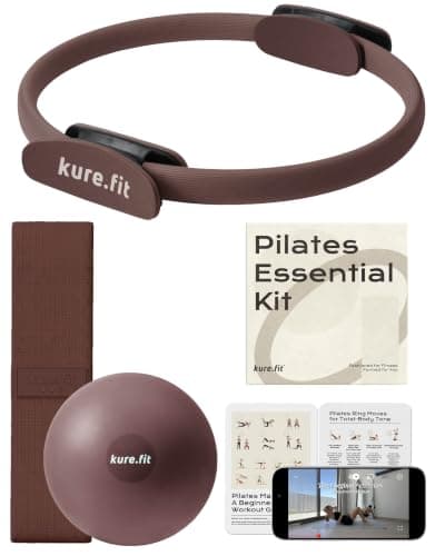 kure.fit Pilates Kit for Women – Home Pilates Equipment Set with Ring, Ball & Resistance Bands | Pilates Starter Kit with Accessories in Gift Box