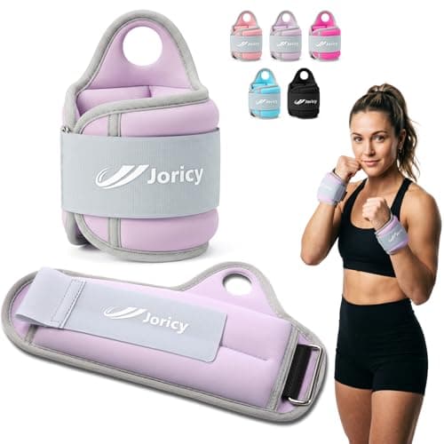 Wrist Weights with Thumb Loops Lock for Women Men 5LBS Pair (2.5 LB Each Weight) Arm Weight Weights Weighted Gloves for Walking Running Strength Cardio Exercises, Purple