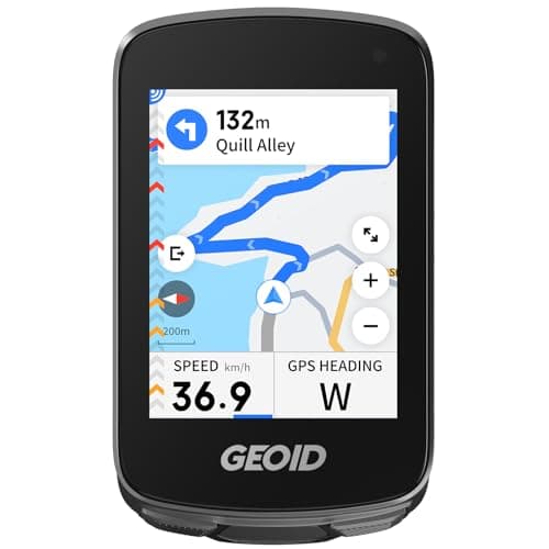 GEOID CC700 Pro 2.8" Color Touchscreen GPS Bike/Cycling Computer, Map Navigation with Re-Route Planning, WiFi Auto-Sync, ANT+/Bluetooth, Message Notification, IPX7 Waterproof, Free Indoor Training