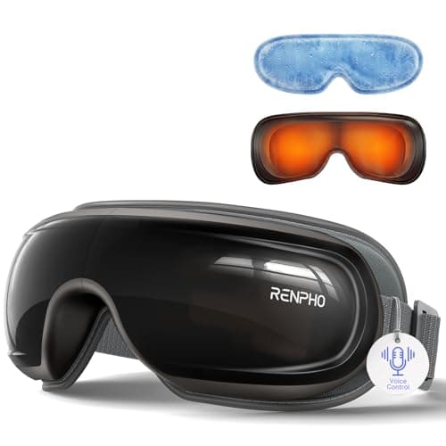 RENPHO Eye Massager with Heat and Cooling Voice Control, Birthday Gifts for Women Men, FSA Eligible HSA, Massaging Eye Mask for Dry Eyes Head Tension and Stress Relief - Eyeris 3