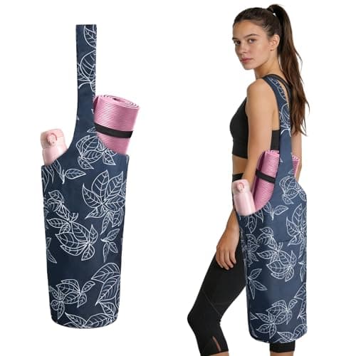 IwIeIaIrI Yoga Mat Bag for Women with Large Size Pocket and Zipper Pocket,Yoga Bag Mat Carrier Holder Fits Most Your Stuff,Yoga Accessories Gifts for Friends 2026(Blue)