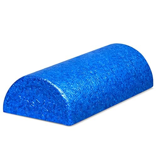 Yes4All Half Foam Roller, EPP High-Density Material, High Firmness Level, Back Roller for Athlete & Professional, Suitable for Back, Stretching, & Pilates, 12/18/24/36 inch, Blue, 12 inch