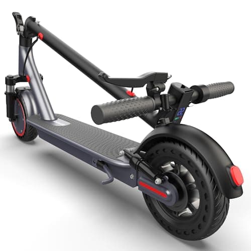Roinside Adults Electric Scooter with Quadruple Shock Absorption, 350W Motor Up to 22MPH and 24 Miles Long-Range Portable Foldable Commuting Scooter for Adults with Double Braking System and App