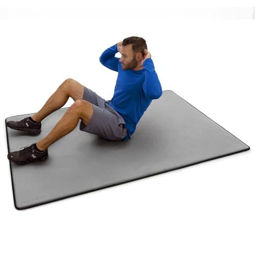 MICRODRY Extra Large Yoga Workout Fitness Exercise Mat for Men & Women, Comfortable & Cushioned, Slip Resistant, Lightweight, Rolls Up Easily, Odor-Neutralizing, Use Home or Gym, Grey, 48 x 72 Inches