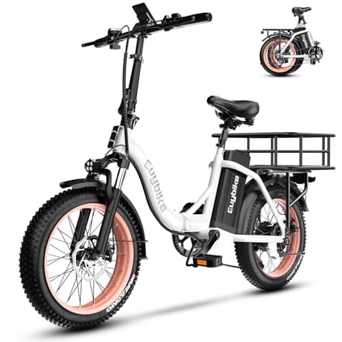 Kebiko 1000W Folding Electric Bike,48V 20AH Removable Battery E Bike,30+MPH,80 Miles Max Range Electric Bike for Adults,20" Fat Tire Foldable ebike,Adult Electric Bicycle for Commute Beach Snow