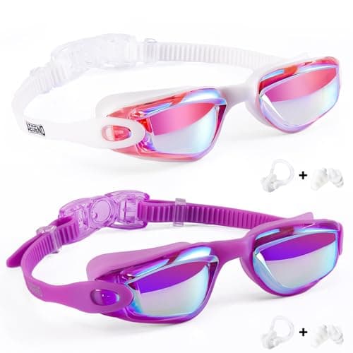 Aegend Swim Goggles for Kids Youth 3-14 Anti-Fog Anti-UV Comfort Fit Goggles for Swimming