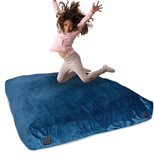 Milliard Crash Pad Sensory Pad with Foam for Kids and Adults with Washable Cover (5 feet x 5 feet) (Blue)