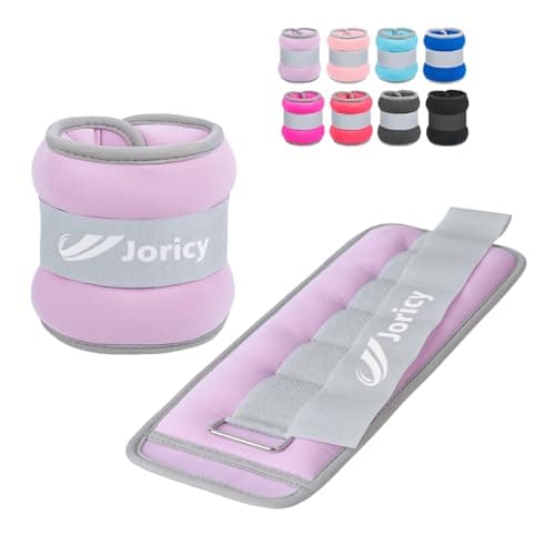 Ankle Weights, Wrist Leg Arm Weight for Women Men Kids with Adjustable Straps, Strength Training Weighted for Yoga, Jogging, Running, Walking, Aerobics, Gym Workout - 4LBS Pair (2 LB Each Weight),