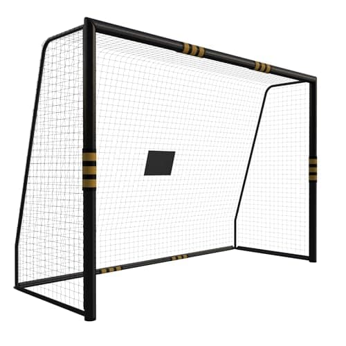 8x5.3 Ft Metal Soccer Goal for Backyard, Weatherproof Net with Foam Padded Posts, Easy Assembly, Anti-Collision Design, Suitable for Adults and Kids