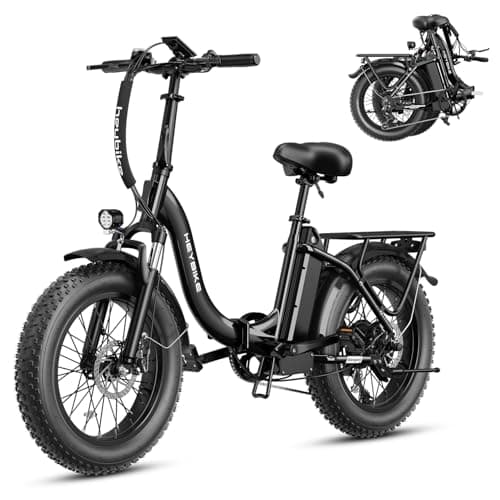 Heybike Ranger 2.0 Electric Bike for Adults, 1400W Peak Motor Ebike, 20'' Fat Tire Step-Thru E Bike with 600Wh Removable Battery, Up to 28MPH & 60 Miles, All-Terrain Folding Electric Bicycle–BKLC