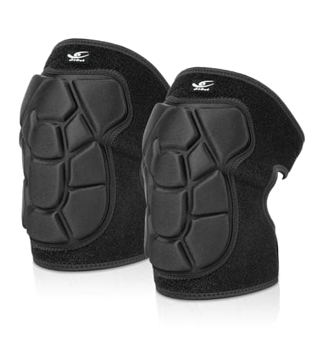 HiRui Flexible Knee Pads for Wrestling with Thick EVA Foam Padding | Anti-Slip Adjustable Collision Avoidance Knee Brace for Men Women Kids Dancers Volleyball Basketball Gardening (Black, Small)