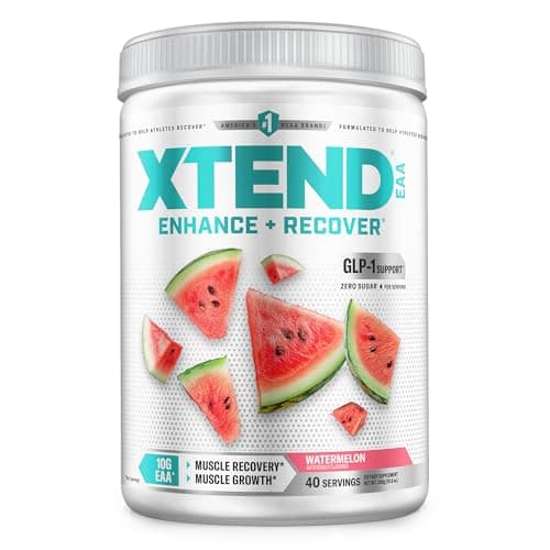 Scivation XTEND EAA + BCAA Powder | Muscle Recovery & Lean Muscle Growth | 9 Essential Amino Acids for Intra Workout or Post Workout Recovery | 10g EAAs Per 2 Servings | Watermelon 40 Servings