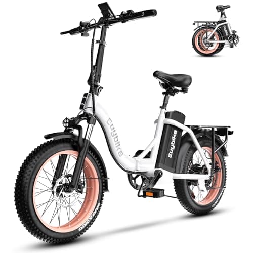 Kebiko 1000W Folding Electric Bike,48V 20AH Removable Battery E Bike,30+MPH,80 Miles Max Range Electric Bike for Adults,20" Fat Tire Foldable ebike,Adult Electric Bicycle for Commute Beach Snow