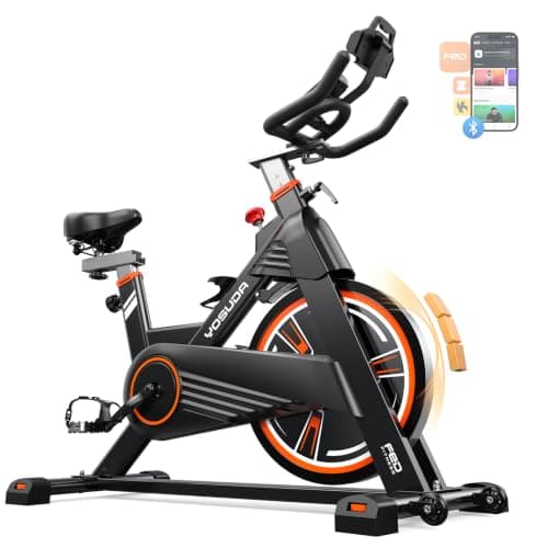 YOSUDA PRO Magnetic Exercise Bike 350 lbs Weight Capacity - Indoor Cycling Bike Stationary with Comfortable Seat Cushion, Silent Belt Drive 010C