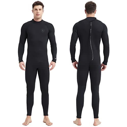 Lemorecn Mens Wetsuits Jumpsuit Neoprene 5/4mm Full Body Diving Suit for Men (3052-M)
