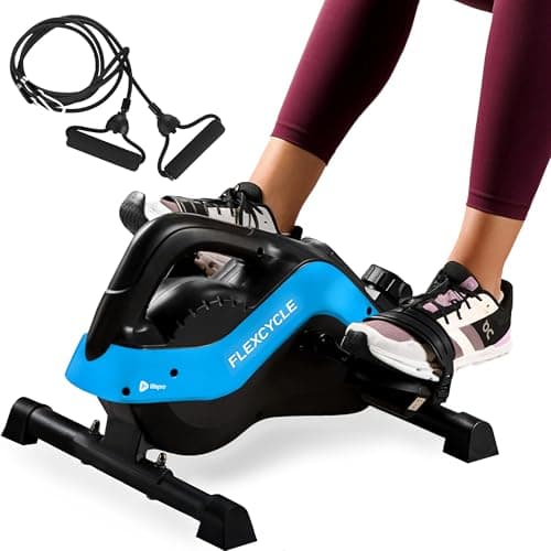 Lifepro 3-in-1 Under Desk Cycle Pedal Exerciser with Resistance Bands - Arm, Foot and Leg Exerciser While Sitting for Seniors- Mini Under Desk Bike Pedal Exercise Machine Workout with Fitness app