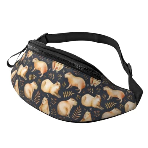 Capybara Fanny Pack Waist Bag Adjustable Belt Bag For Men Women Traveling Hiking Cycling Running