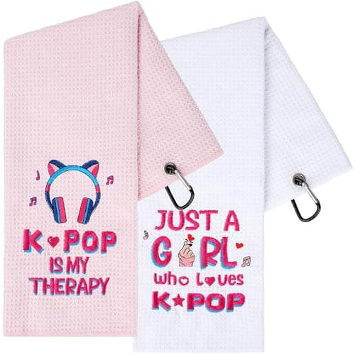 EliteEcho K Pop Gifts for Girls, 2 Pack Microfiber Gym Towout Towels