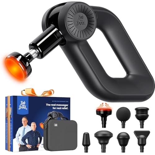 BOB AND BRAD D6 Pro Plus Massage Gun with Heat, Deep Tissue Percussion with 16mm Amplitude, Professional Muscle Massager Gun for Athletes, Quiet Electric Handheld Massager