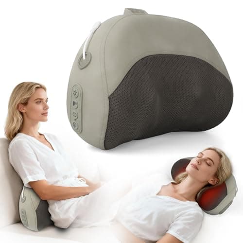 UQHH Shiatsu Back Massager with Heat, Neck Pillow for Pain Relief, Shoulder and Lumbar Support Cushion, Cervical Massage Pad for Sciatica Relief, Couch Pillows,Electric Deep Tissue Body Massager