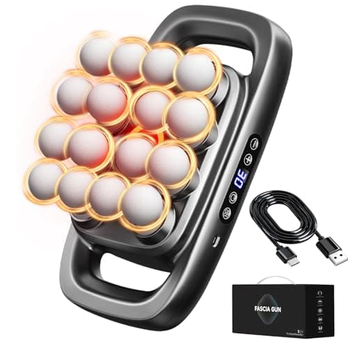 Shineforu 16 Head Massage Gun Deep Tissue, Gift for Husband 2026 Upgrade 48KG Force, 3 Modes & 30 Intensities, Quiet Portable with Dual Safety Protection for Neck Back Legs Waist Pain Relief