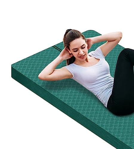 nuveti Large Exercise Mat - 15mm/20mm/30mm Thick Yoga Mat | Workout Mat for Fitness, Yoga, Pilates, Stretching & Floor Exercises for Women & Men with Free Carrying Bag