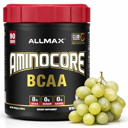 ALLMAX AMINOCORE BCAA Powder, White Grape, 90 Servings, 1035 g