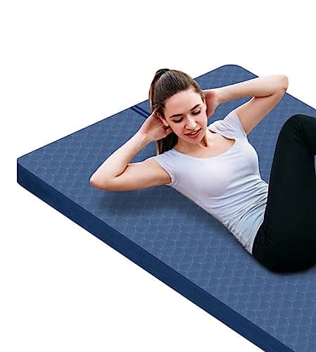 nuveti Large Exercise Mat - 15mm/20mm/30mm Thick Yoga Mat | Workout Mat for Fitness, Yoga, Pilates, Stretching & Floor Exercises for Women & Men with Free Carrying Bag