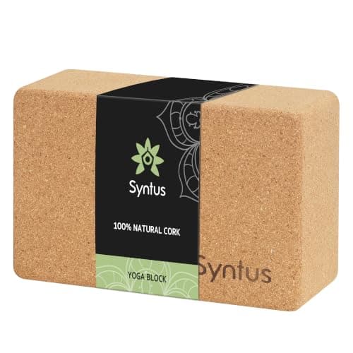 Syntus Yoga Block, Natural Cork 9×6×4 inches Yoga Accessories for Yoga, General Fitness, Pilates and Stretching