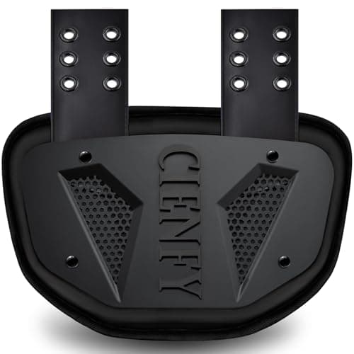 Football Back Plate, Lower Backplate with Hard Shell, High Impact Padding and Durable Adjustable Straps for Youth and Adults