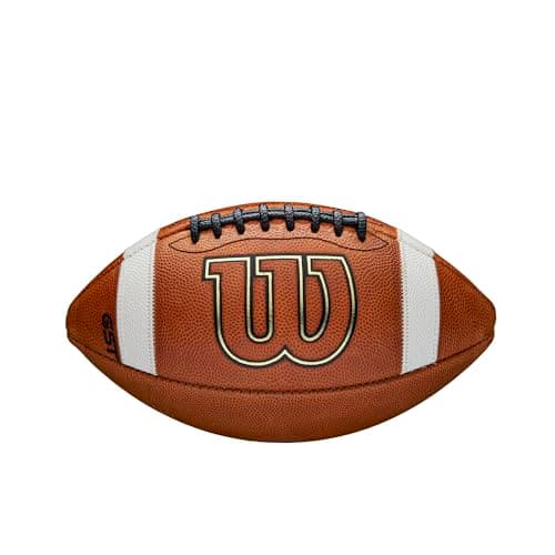 Wilson GST Leather Game Football - Brown, Youth Size