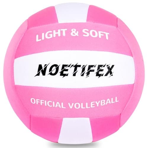 Noetifex Soft Volleyball-Super Soft Fabric Light Volleyball for Indoor Practice Safe and Quiet Kids Youth Beginners House Yard Training Practice Games(Deflated)