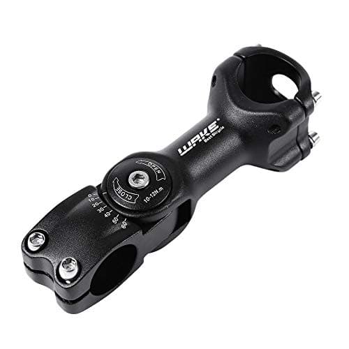 MTB Stem 25.4 110mm Adjustable Bike Stem - Lightweight Aluminum Alloy, Black - Suitable for Road, MTB, BMX, Fixie Gear