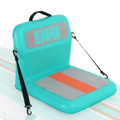 niphean Inflatable Kayak Seat with Back Support, Ergonomic Paddle Board Seat for Comfortable Backrest, Sturdy Kayak Accessories for SUP Paddelboard, Boat, Canoe, Kayak Seat Cushion for Versatile Use