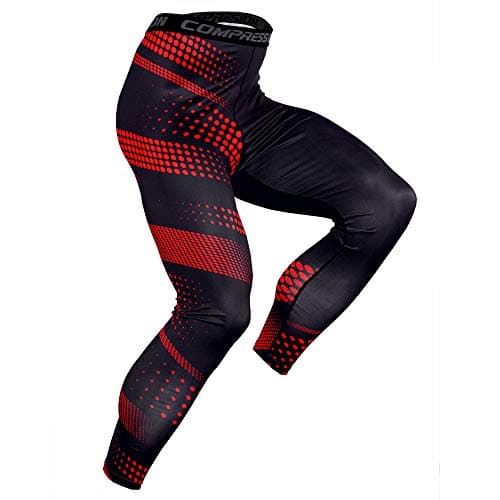 OEBLD Compression Pants Men UV Blocking Running Tights 1 or 2 Pack Gym Yoga Leggings for Athletic Workout