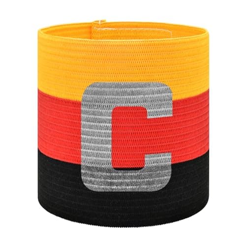 Mezeic Soccer Captain Armband Classic C Captain Bands Unisex Captain's Armband Youths & Adults Football Arm Bands Elastic Adjustable Sport Captains Armband