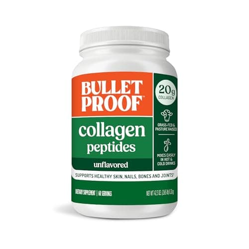 Bulletproof Unflavored Collagen Peptides Powder, 42.3 Ounces, Grass-Fed Collagen Protein and Amino Acids for Skin, Bones and Joints