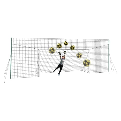 Open Goaaal Soccer Goals & Soccer Backstop Net with Rebounder - All-in-One Backyard Net, Large Size - Sports & Outdoors Soccer Goal for Volley, Passing, Solo Training - Outdoor Kids Play Equipment