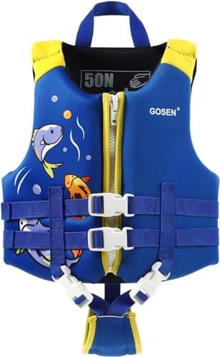 Toddler Swim Vest - Kids Swim Floaties for Toddlers for 55-75 Pounds Boys & Girls, Kids Swim Vest with Adjustable Safety Strap Age 6-8 Years